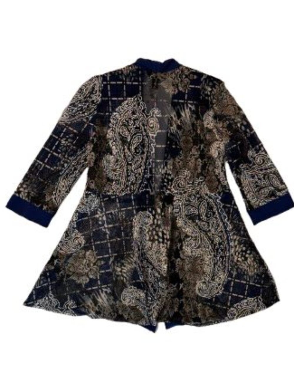 R&M Richards Paisley Open Front Jacket Size 10 NWT Elegant Layering Top - Picture 2 of 10